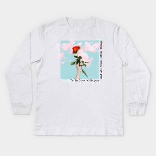 Roses Artwork Kids Long Sleeve T-Shirt